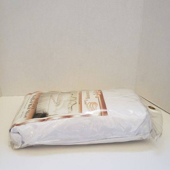 Harmony Lane White Eyelet King Bed Skirt - Picture 4 of 4